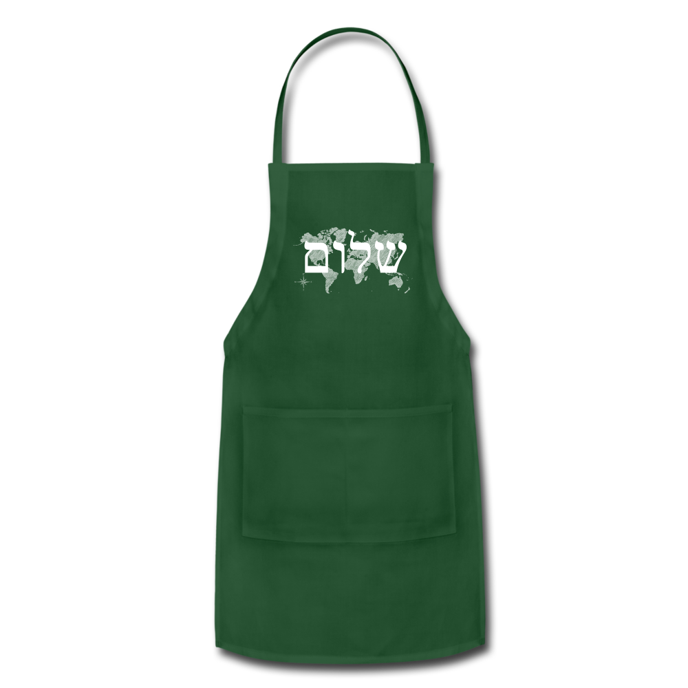 Peace on Earth - Adjustable Apron - forest green