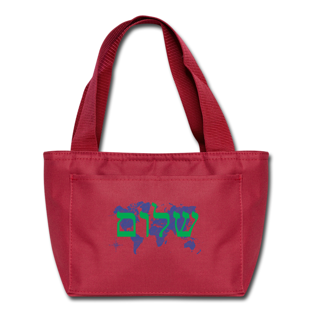 Peace on Earth - Lunch Bag - red