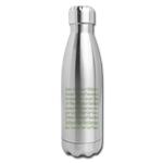 Fruit of the Spirit - Insulated Stainless Steel Water Bottle - silver