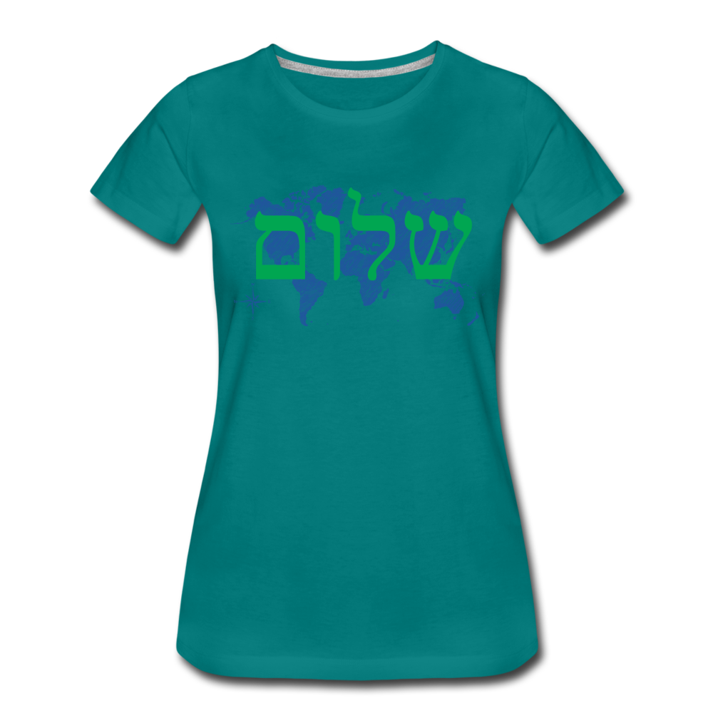 Peace on Earth - Women’s Premium T-Shirt - teal
