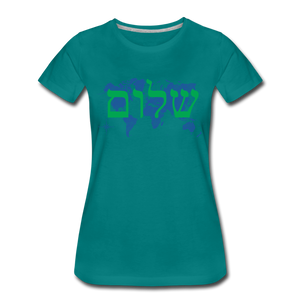 Peace on Earth - Women’s Premium T-Shirt - teal