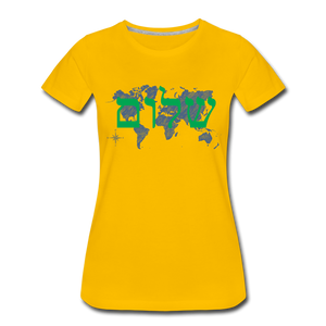 Peace on Earth - Women’s Premium T-Shirt - sun yellow