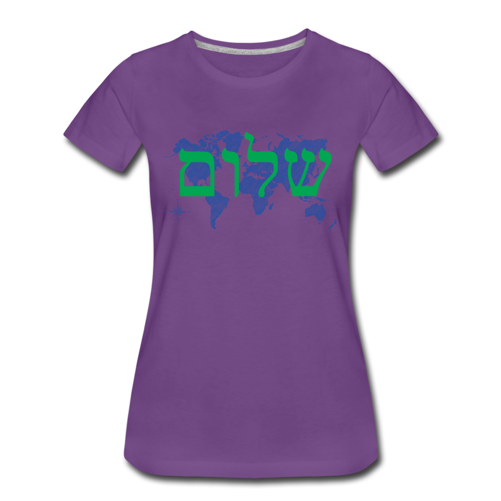 Peace on Earth - Women’s Premium T-Shirt - purple