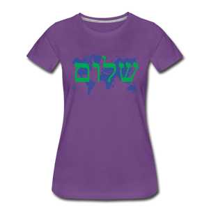 Peace on Earth - Women’s Premium T-Shirt - purple