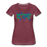 Peace on Earth - Women’s Premium T-Shirt - heather burgundy