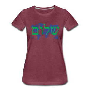 Peace on Earth - Women’s Premium T-Shirt - heather burgundy
