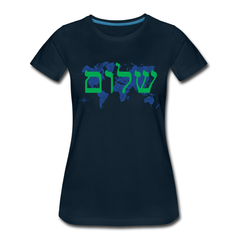 Peace on Earth - Women’s Premium T-Shirt - deep navy