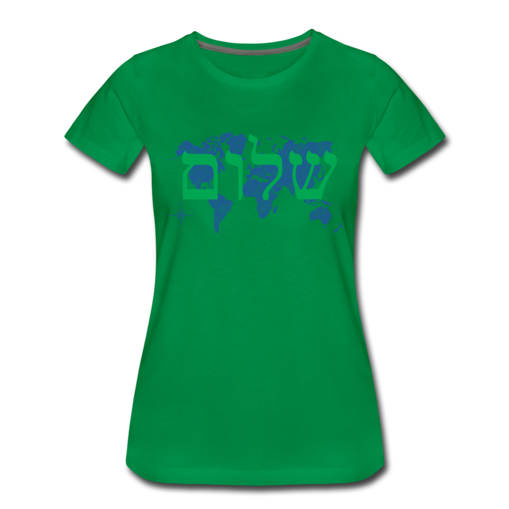Peace on Earth - Women’s Premium T-Shirt - kelly green