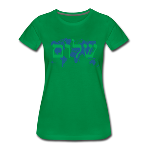 Peace on Earth - Women’s Premium T-Shirt - kelly green