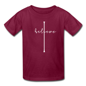 I Believe - Kids' T-Shirt - burgundy