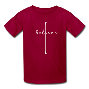 I Believe - Kids' T-Shirt - dark red