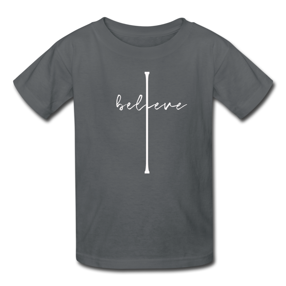 I Believe - Kids' T-Shirt - charcoal