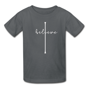 I Believe - Kids' T-Shirt - charcoal