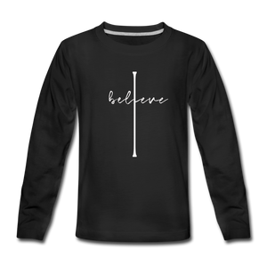I Believe - Kids' Premium Long Sleeve T-Shirt - black