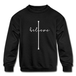 I Believe - Kids' Crewneck Sweatshirt - black