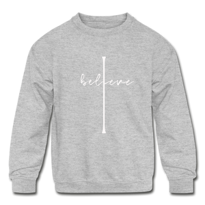 I Believe - Kids' Crewneck Sweatshirt - heather gray