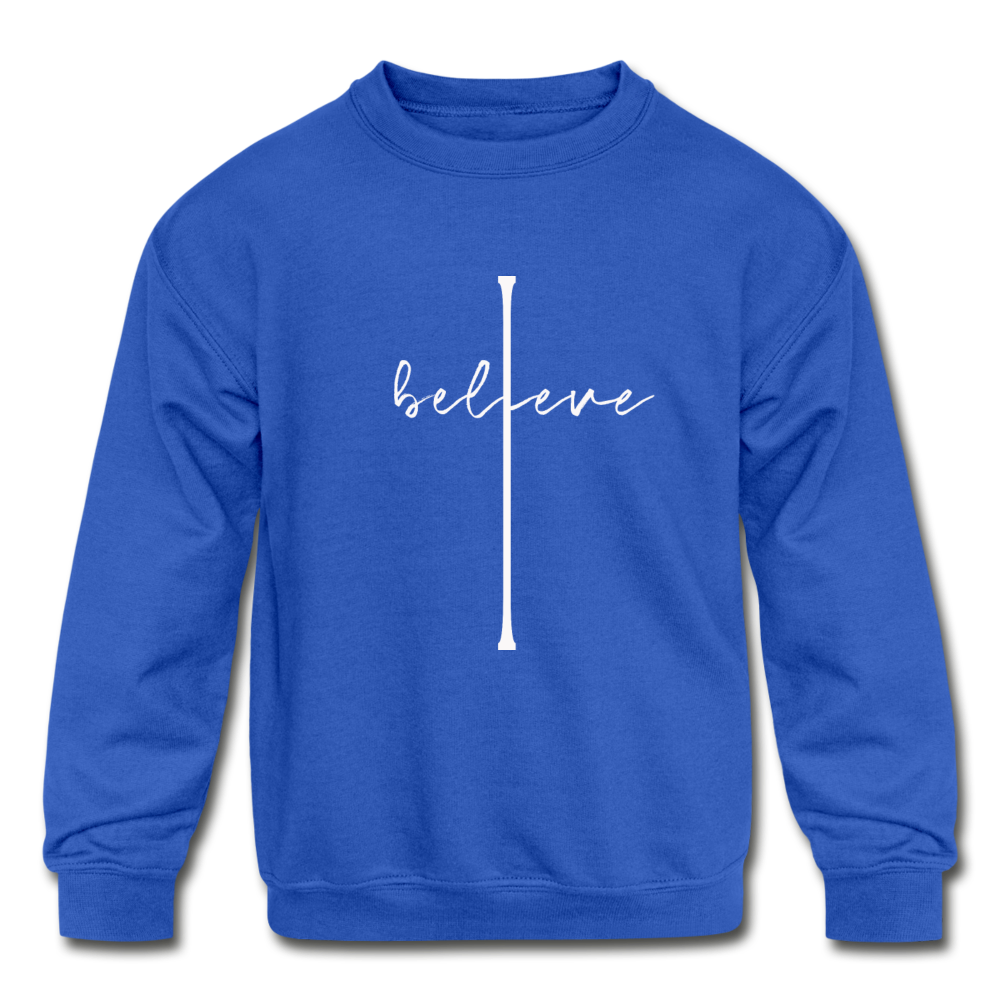 I Believe - Kids' Crewneck Sweatshirt - royal blue