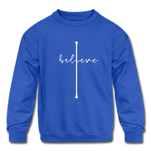 I Believe - Kids' Crewneck Sweatshirt - royal blue