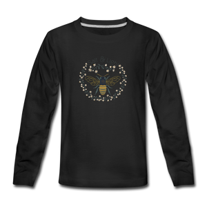 Bee Salt & Light - Kids' Premium Long Sleeve T-Shirt - black