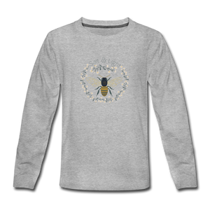 Bee Salt & Light - Kids' Premium Long Sleeve T-Shirt - heather gray