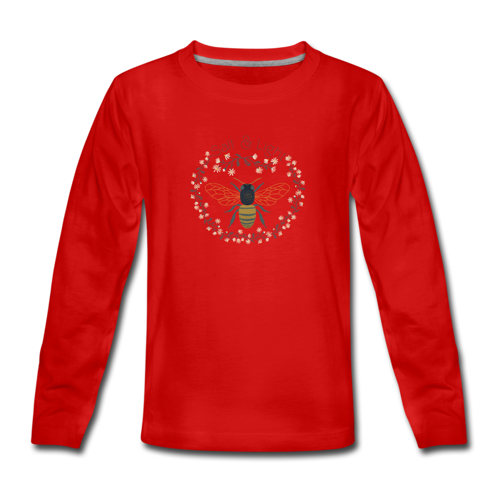 Bee Salt & Light - Kids' Premium Long Sleeve T-Shirt - red