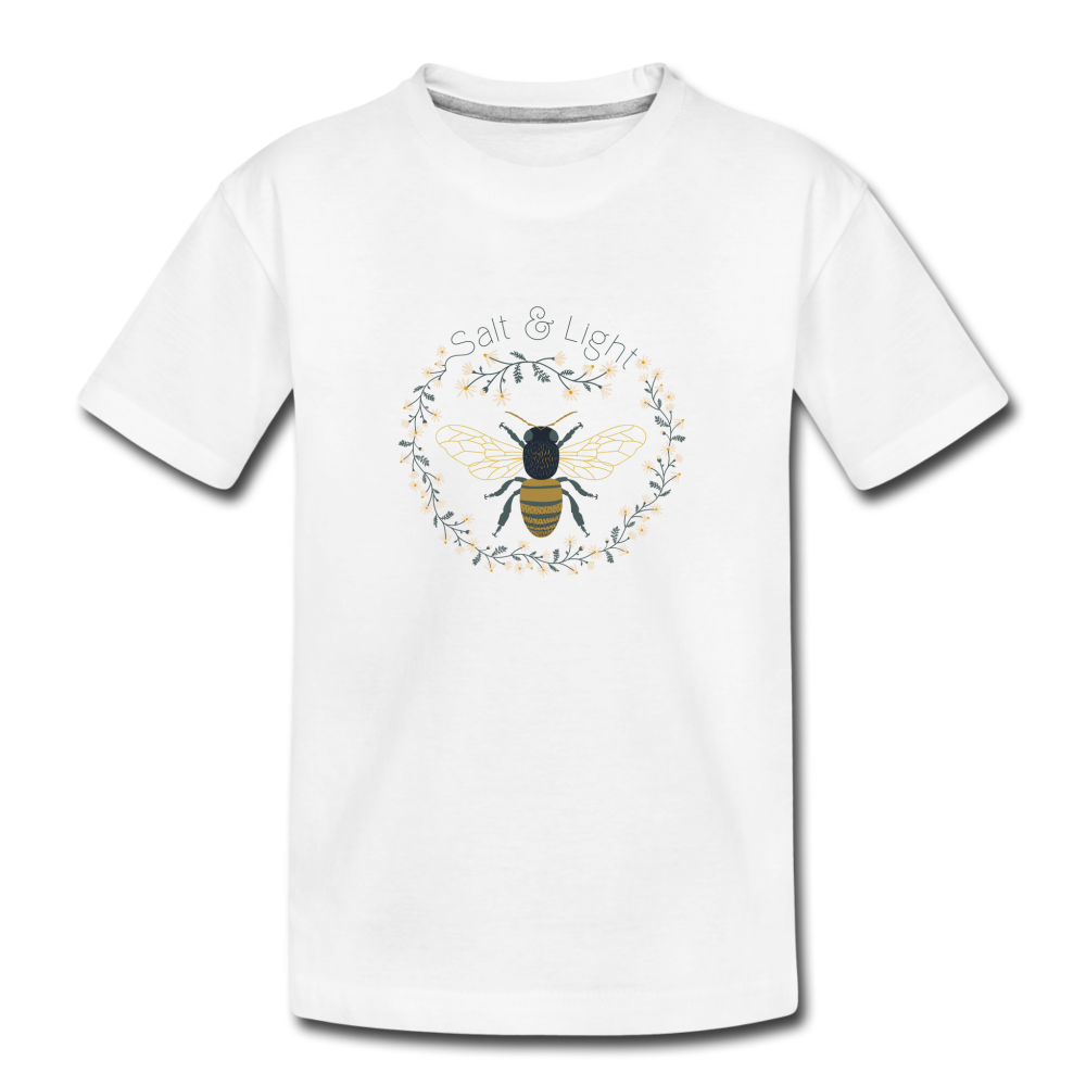 Bee Salt & Light - Toddler Premium Organic T-Shirt - white