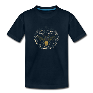Bee Salt & Light - Toddler Premium Organic T-Shirt - deep navy