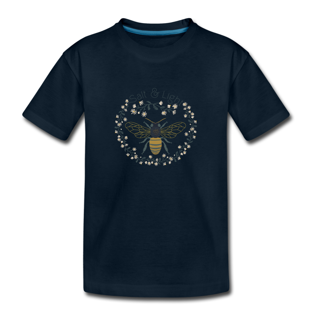 Bee Salt & Light - Toddler Premium T-Shirt - deep navy