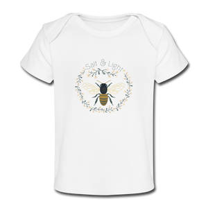 Bee Salt & Light - Organic Baby T-Shirt - white