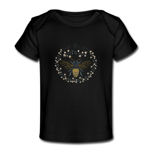 Bee Salt & Light - Organic Baby T-Shirt - black