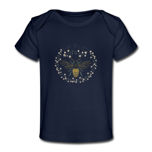 Bee Salt & Light - Organic Baby T-Shirt - dark navy