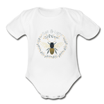 Bee Salt & Light - Organic Short Sleeve Baby Bodysuit - white