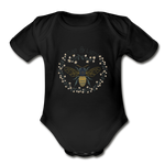 Bee Salt & Light - Organic Short Sleeve Baby Bodysuit - black