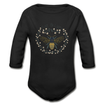 Bee Salt & Light - Organic Long Sleeve Baby Bodysuit - black