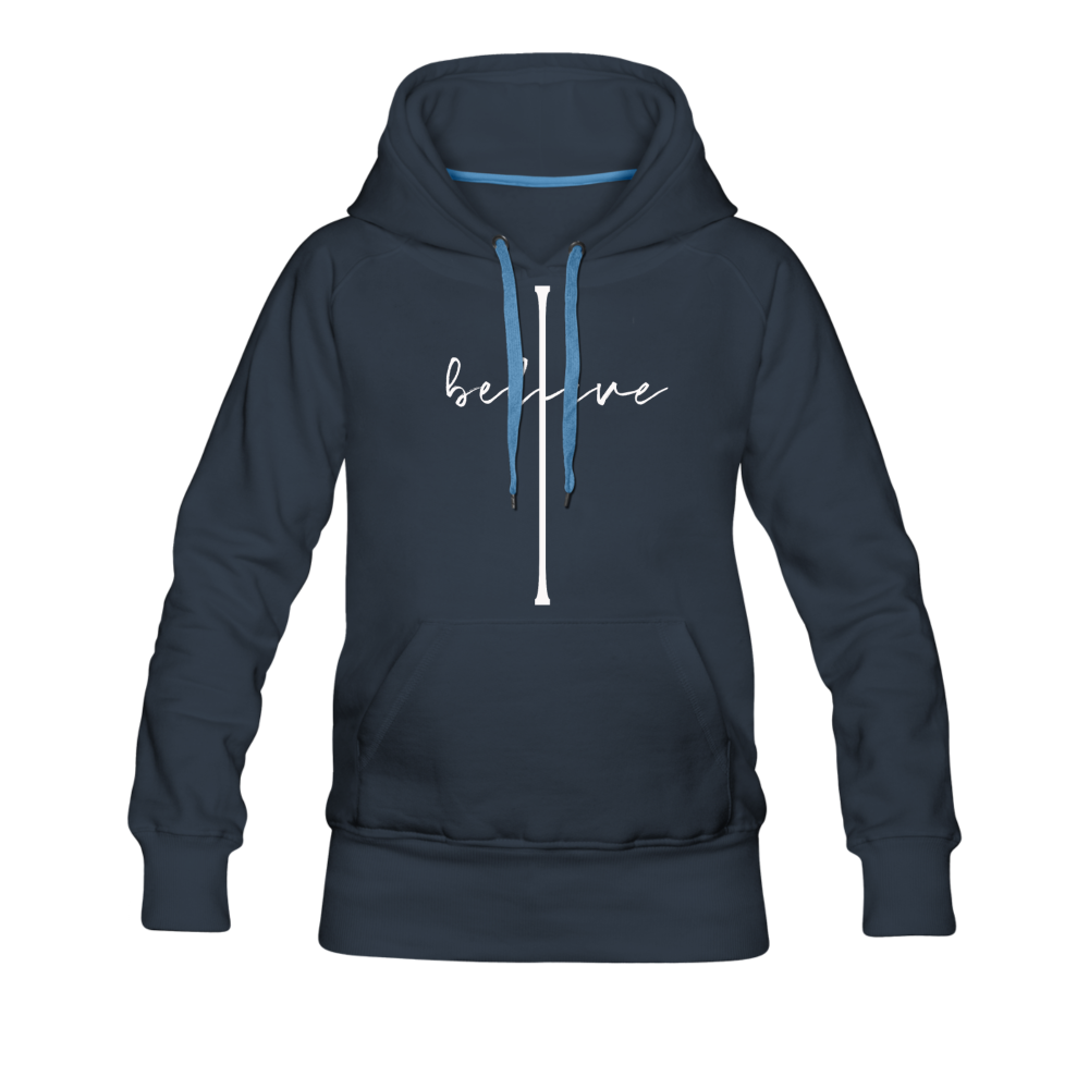 I Believe - Women’s Premium Hoodie - navy