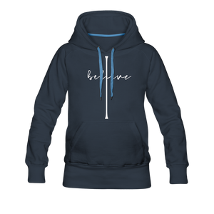 I Believe - Women’s Premium Hoodie - navy