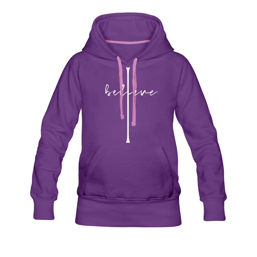 I Believe - Women’s Premium Hoodie - purple