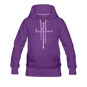 I Believe - Women’s Premium Hoodie - purple
