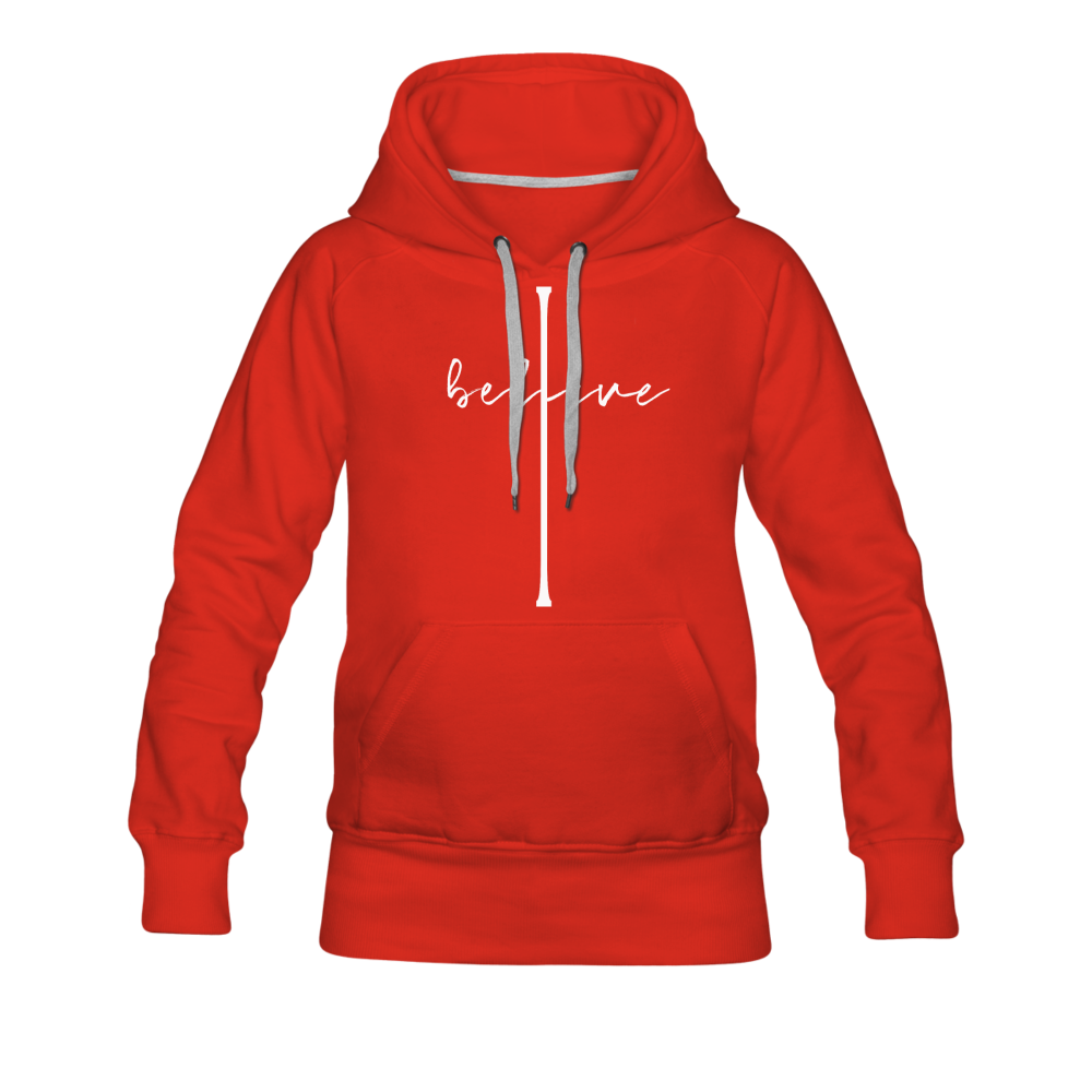 I Believe - Women’s Premium Hoodie - red