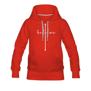 I Believe - Women’s Premium Hoodie - red