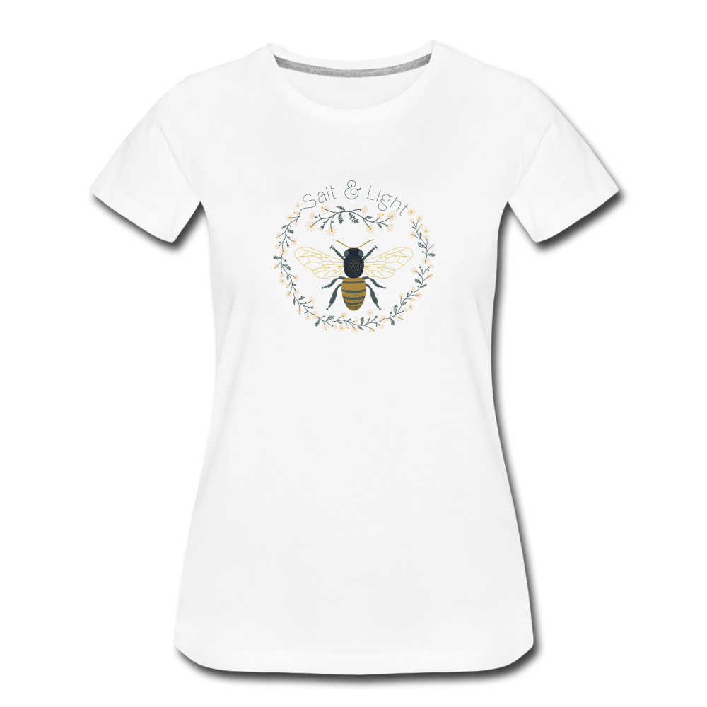 Bee Salt & Light - Women’s Premium T-Shirt - white