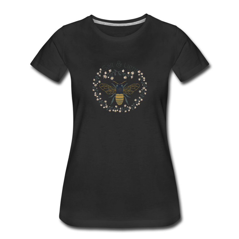 Bee Salt & Light - Women’s Premium T-Shirt - black