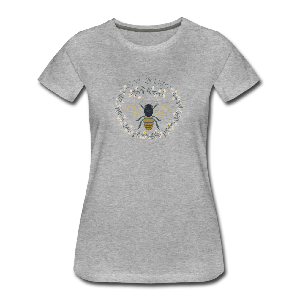 Bee Salt & Light - Women’s Premium T-Shirt - heather gray