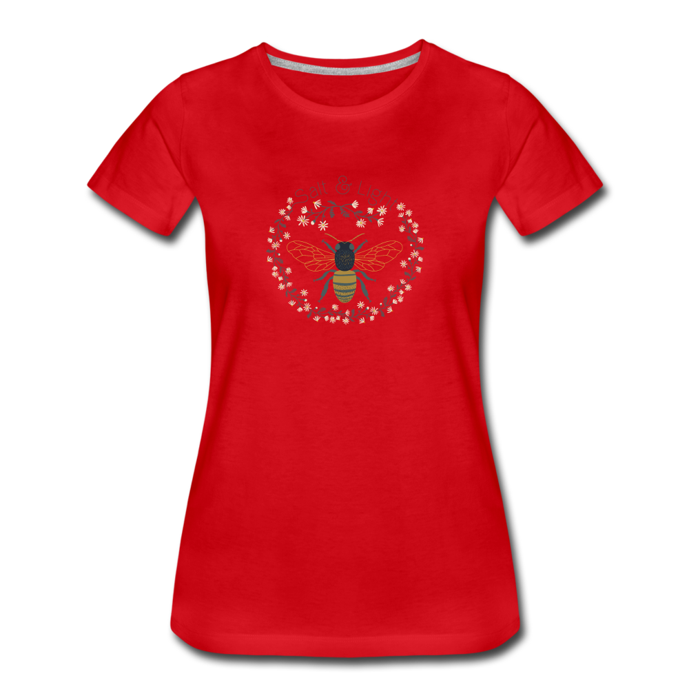 Bee Salt & Light - Women’s Premium T-Shirt - red