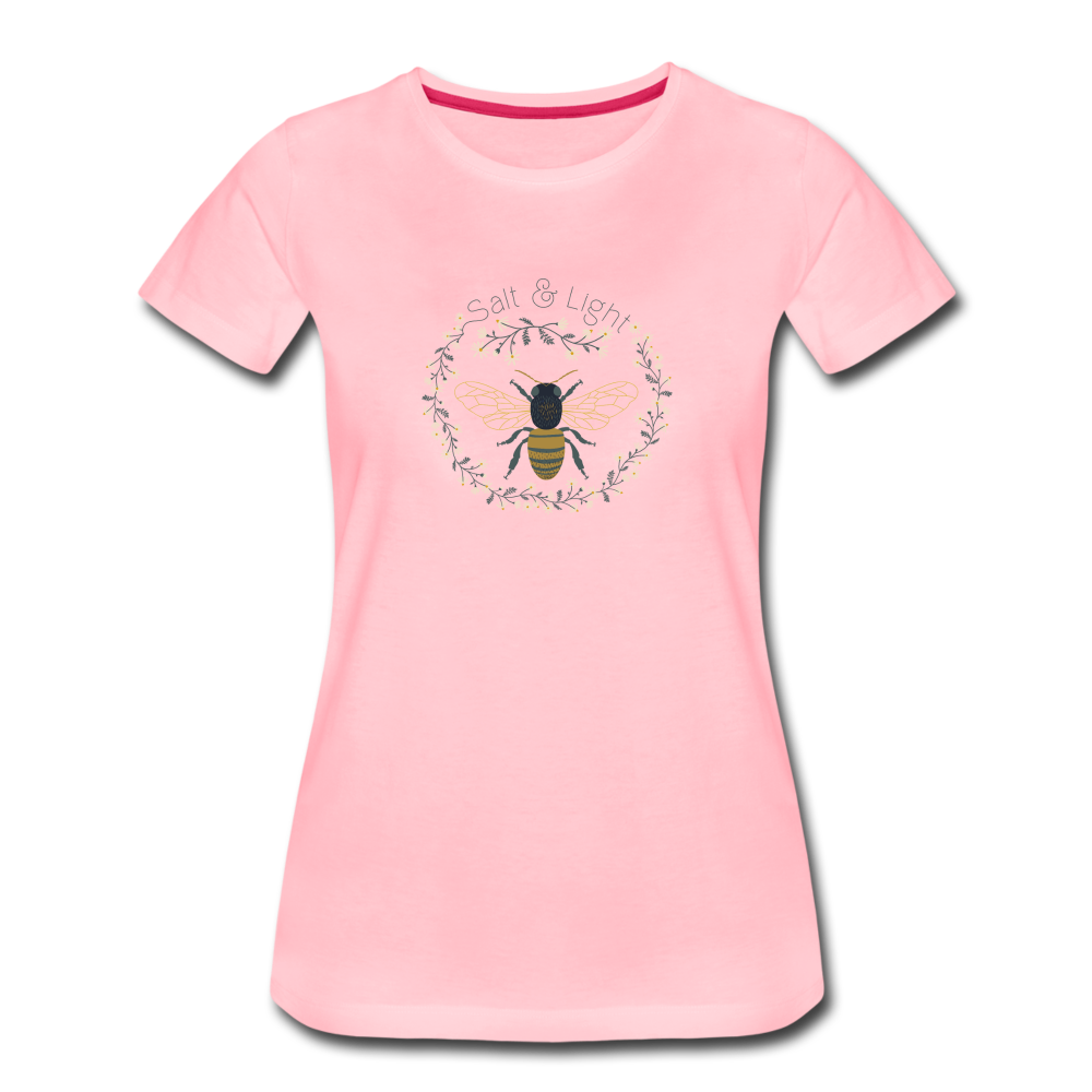 Bee Salt & Light - Women’s Premium T-Shirt - pink