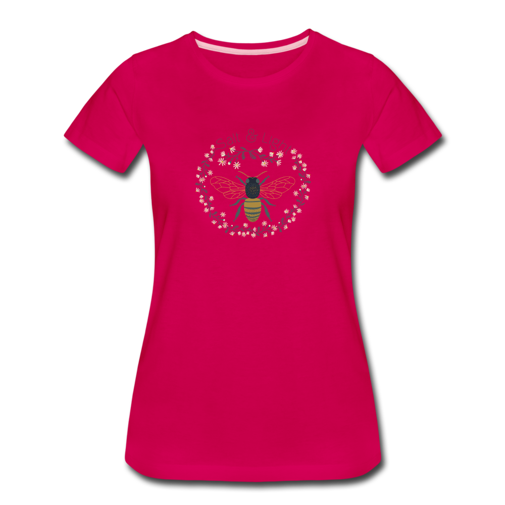 Bee Salt & Light - Women’s Premium T-Shirt - dark pink