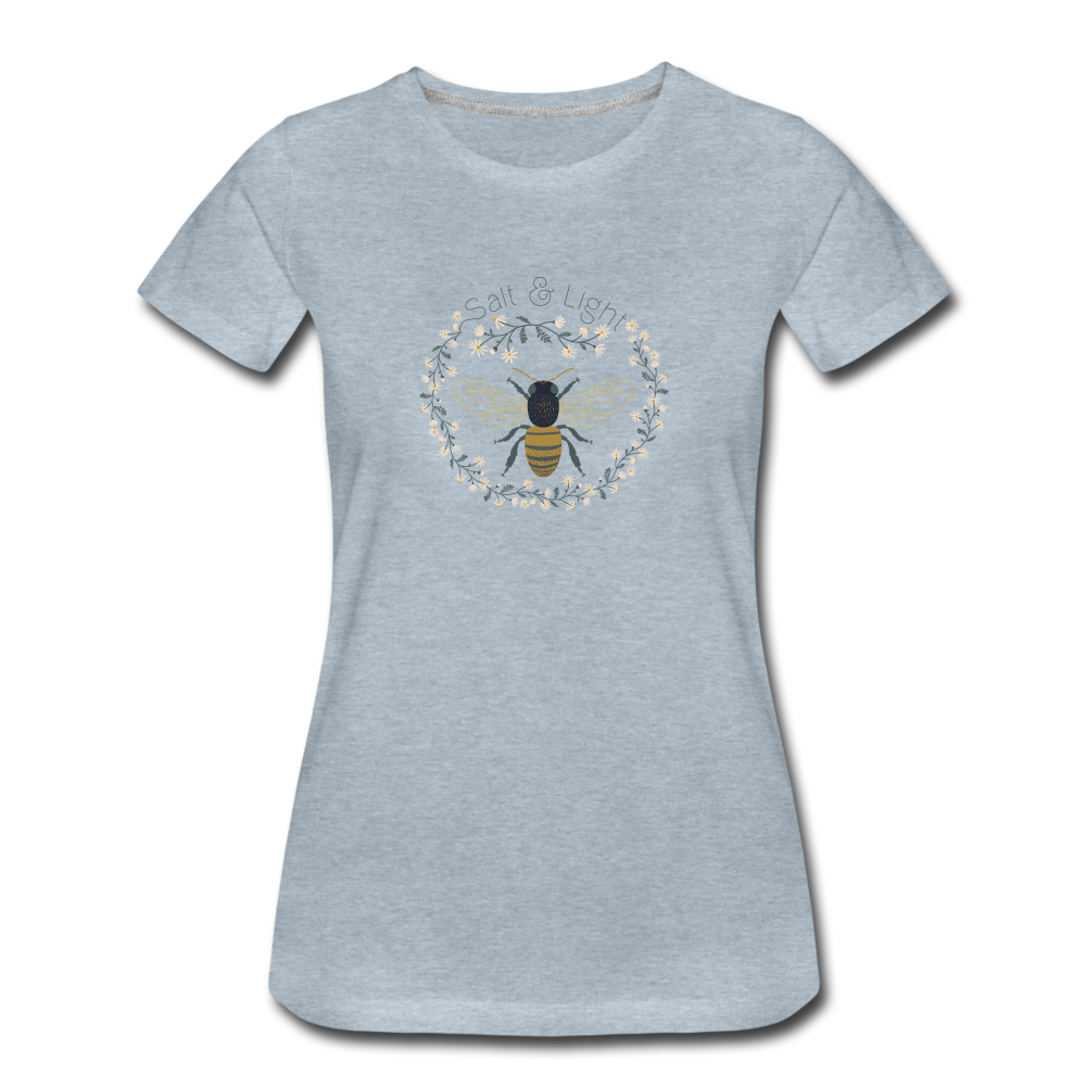 Bee Salt & Light - Women’s Premium T-Shirt - heather ice blue