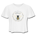 Bee Salt & Light - Women's Cropped T-Shirt - white