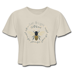 Bee Salt & Light - Women's Cropped T-Shirt - dust