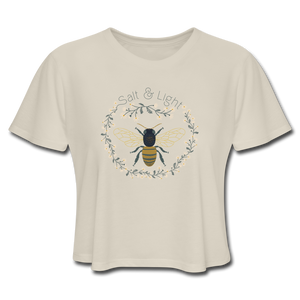Bee Salt & Light - Women's Cropped T-Shirt - dust